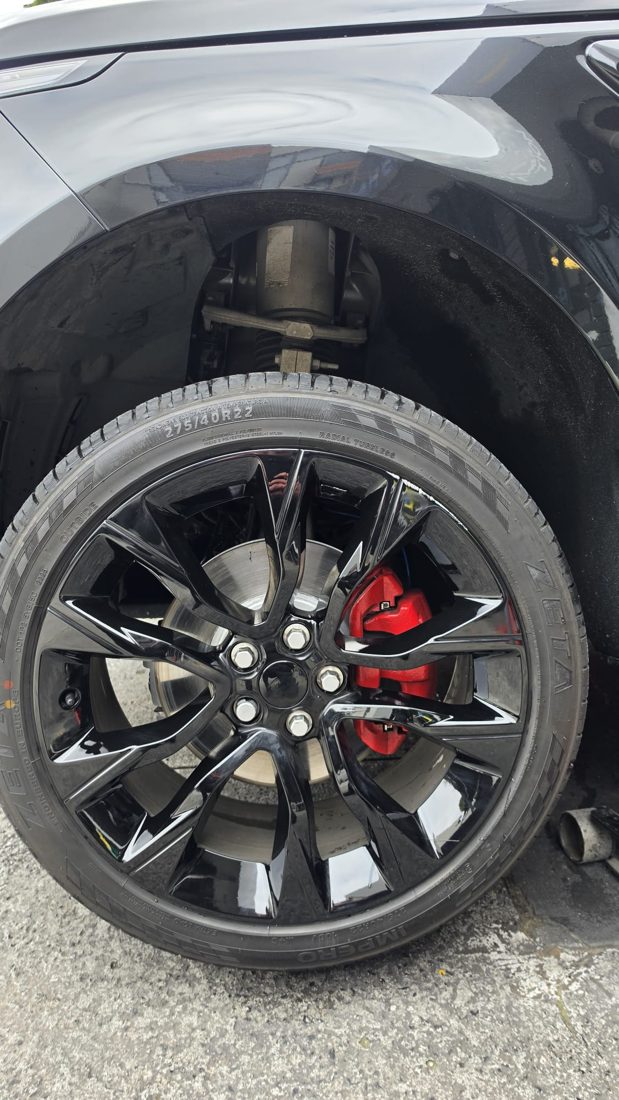 Damaged alloy wheel before repair